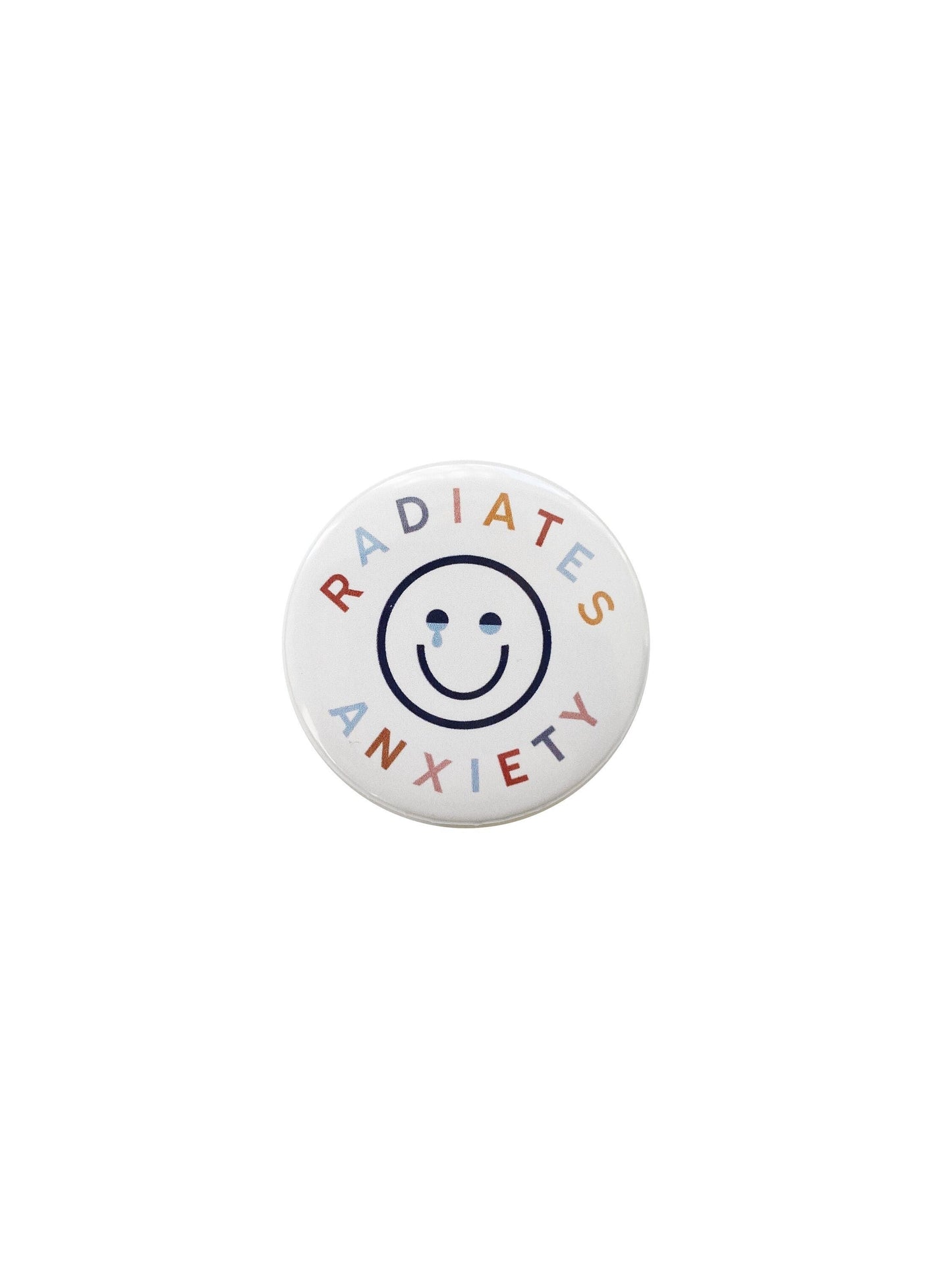 Radiates Anxiety Pin Button