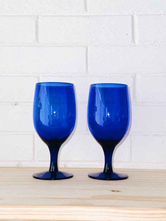 Cobalt Blue Wine Glasses