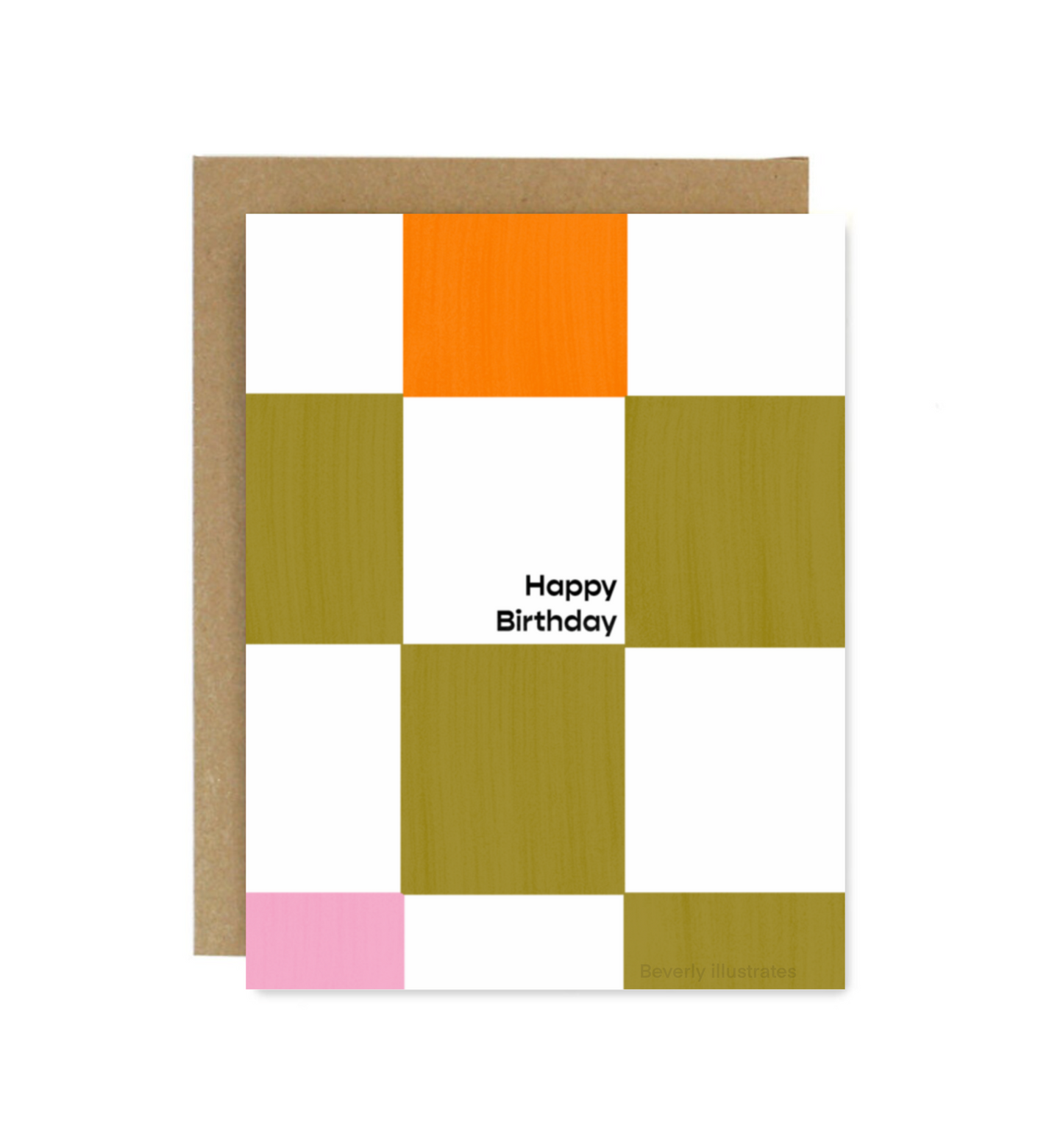 Checkered Happy Birthday Greeting Card