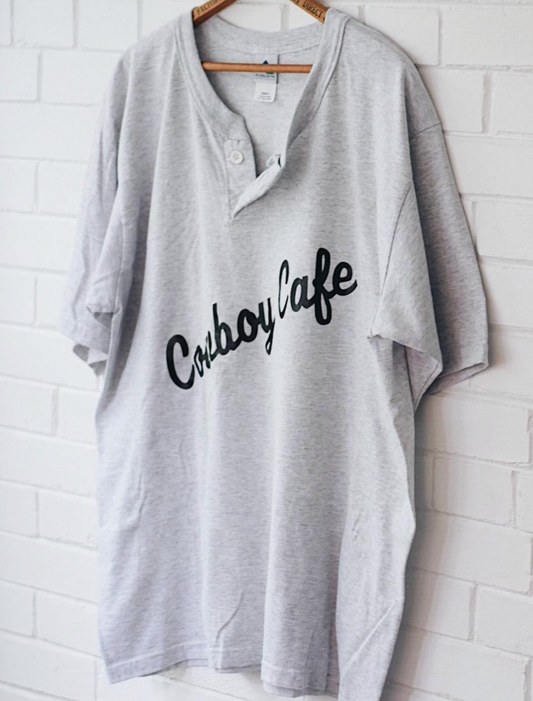 Cowboy Cafe Soft Gray Tee | Size XL