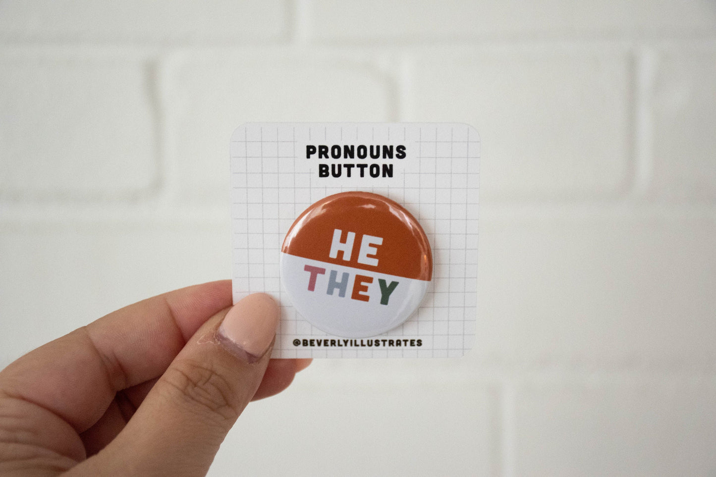 Pronoun Pin Button | He/They | Customize pronoun pin | Pronoun pin badge | ANY PRONOUNS