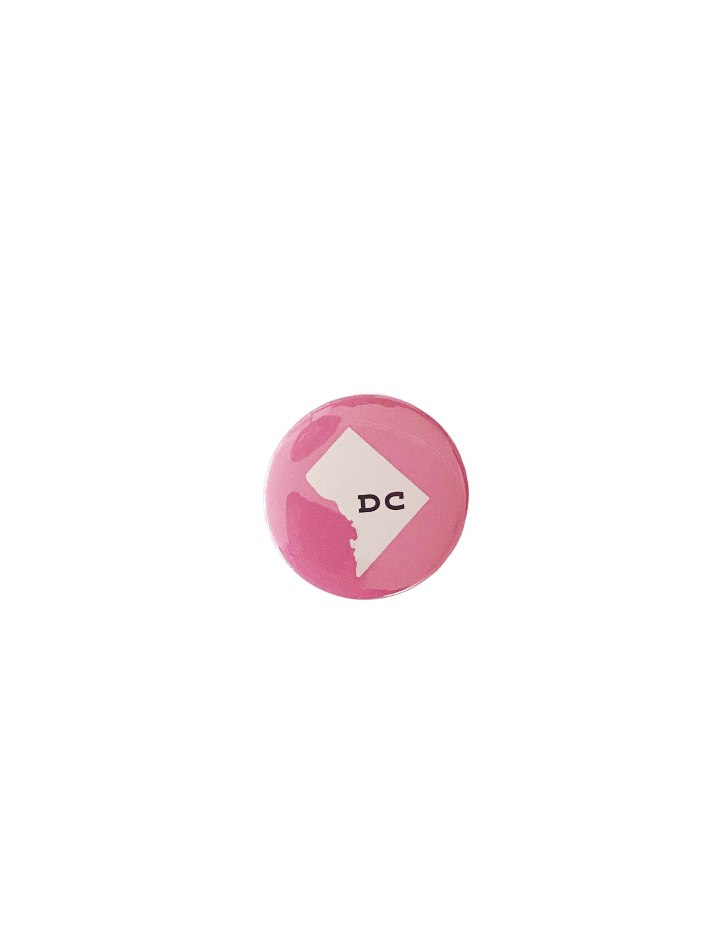 Minimal Washington DC Pink Pin Back Button