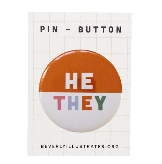 Pronoun Pin Button | He/They | Customize pronoun pin | Pronoun pin badge | ANY PRONOUNS