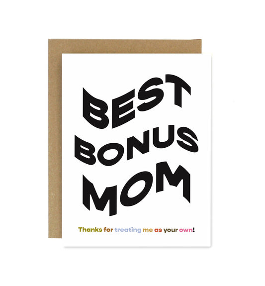 Best Bonus Mom Greeting Card